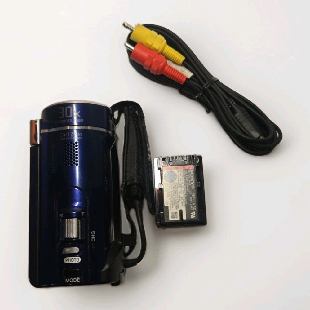 Sony Handycam HDR-CX210 Camcorder 25x Optical Zoom HD Blue Untested - Picture 6 of 7